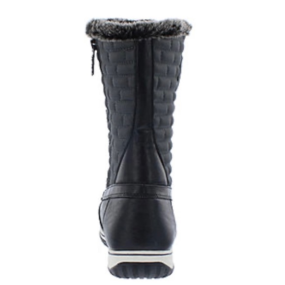 Totes Black Liz Waterproof Flat Heel Winter Boots - Picture 5 of 7